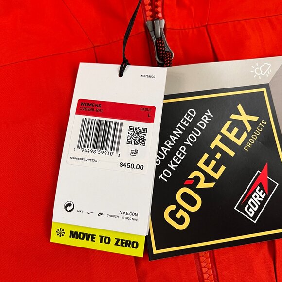 NEW NIKE ACG Gore-tex "Misery Ridge" Orange Jacket Sz L - Picture 4 of 13